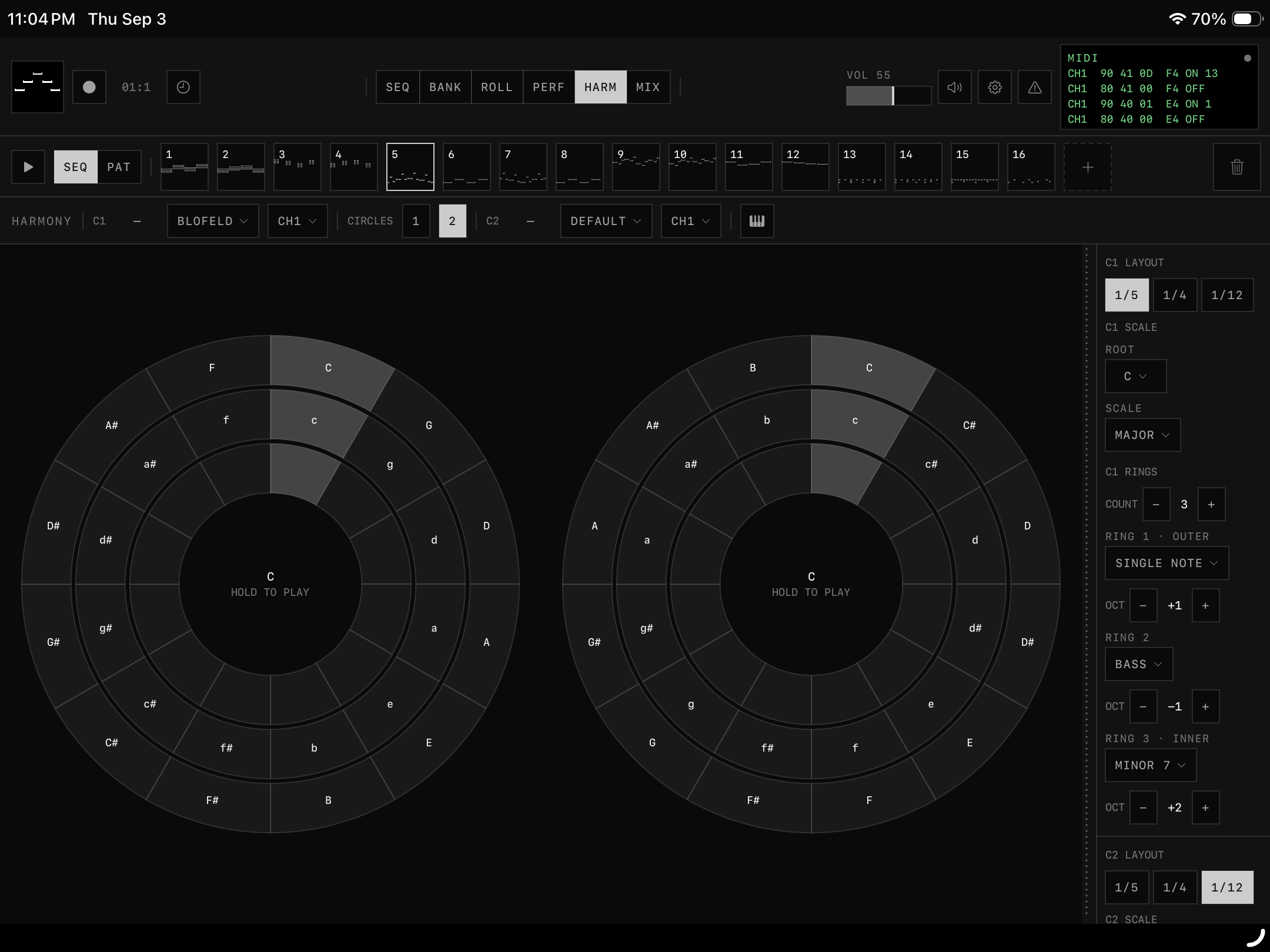 epicMIDI harmony circles